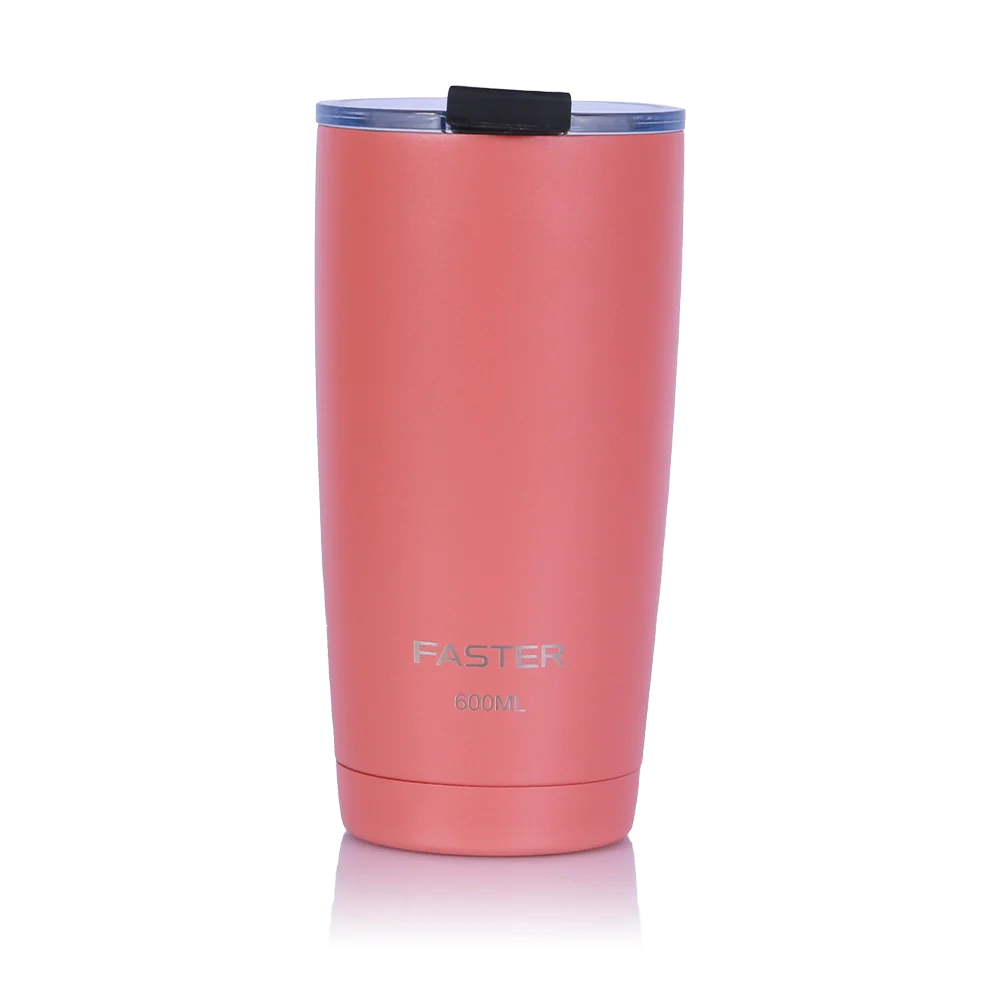 COPO TERMICO DE AÇO INOXIDAVEL COM PAREDE INTERNA ISOLADA A VACUO E CAPACIDADE DE 600 ML - FASTER