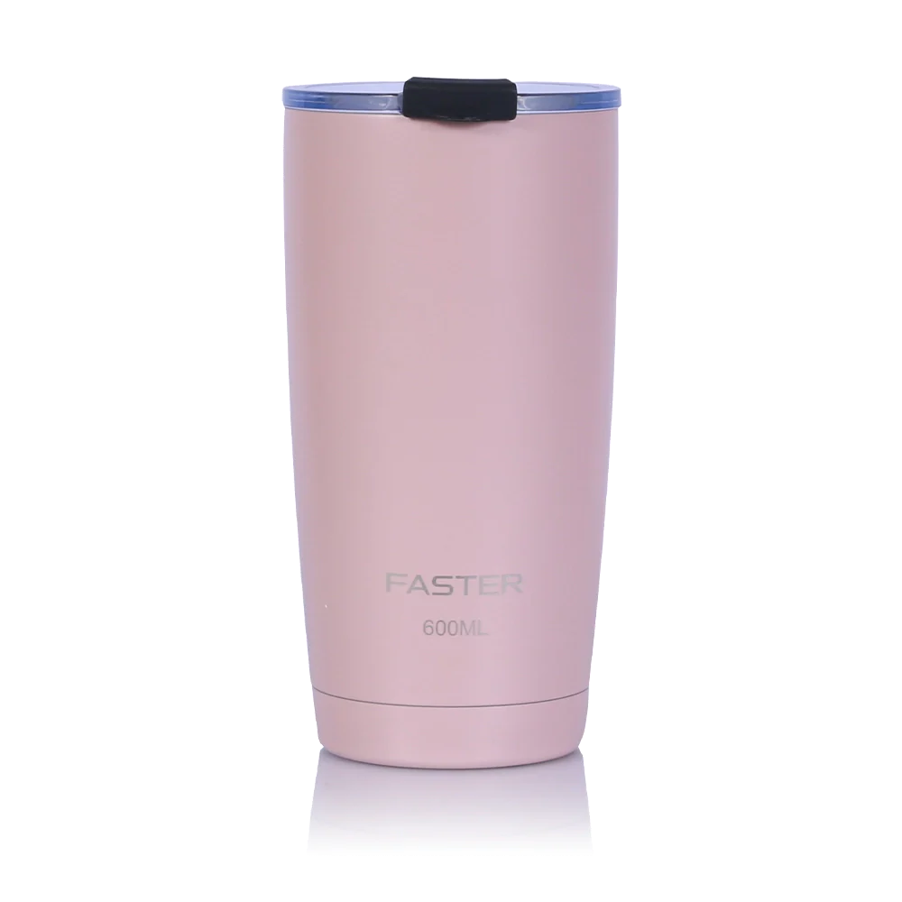 COPO TERMICO DE AÇO INOXIDAVEL COM PAREDE INTERNA ISOLADA A  VACUO E CAPACIDADE DE 600 ML - FASTER