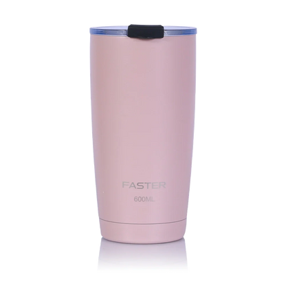 COPO TERMICO DE AÇO INOXIDAVEL COM PAREDE INTERNA ISOLADA A  VACUO E CAPACIDADE DE 600 ML - FASTER