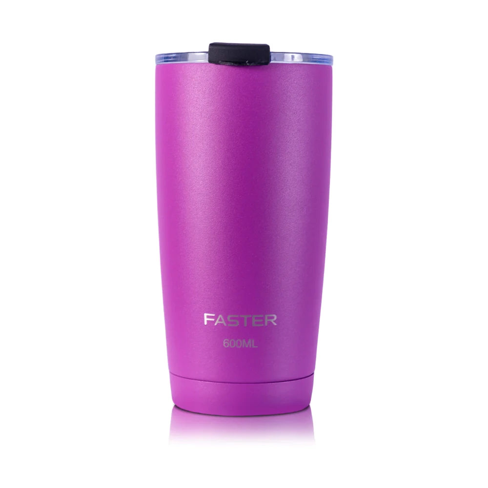 COPO TERMICO DE AÇO INOXIDAVEL COM PAREDE INTERNA ISOLADA A  VACUO E CAPACIDADE DE 600 ML - FASTER
