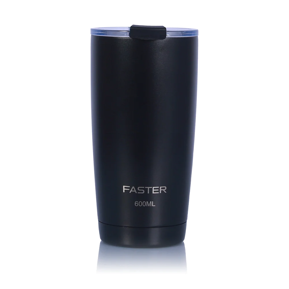COPO TERMICO DE AÇO INOXIDAVEL COM PAREDE INTERNA ISOLADA A  VACUO E CAPACIDADE DE 600 ML - FASTER