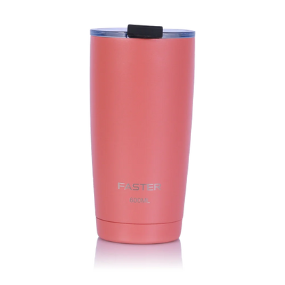 COPO TERMICO DE AÇO INOXIDAVEL COM PAREDE INTERNA ISOLADA A  VACUO E CAPACIDADE DE 600 ML - FASTER